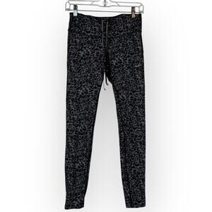 NIKE Epic Run Dri-FIT Performance Tights Black‎ Gray Leopard Print Small